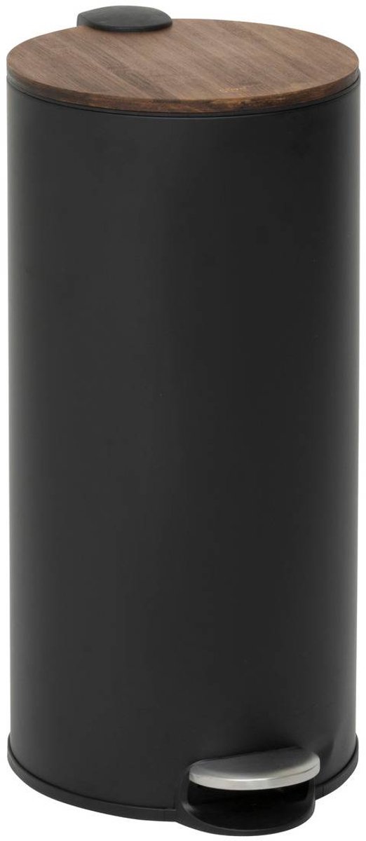 Keukenafvalbak met pedaal, 30 l, met bamboedeksel MODERN COLOR