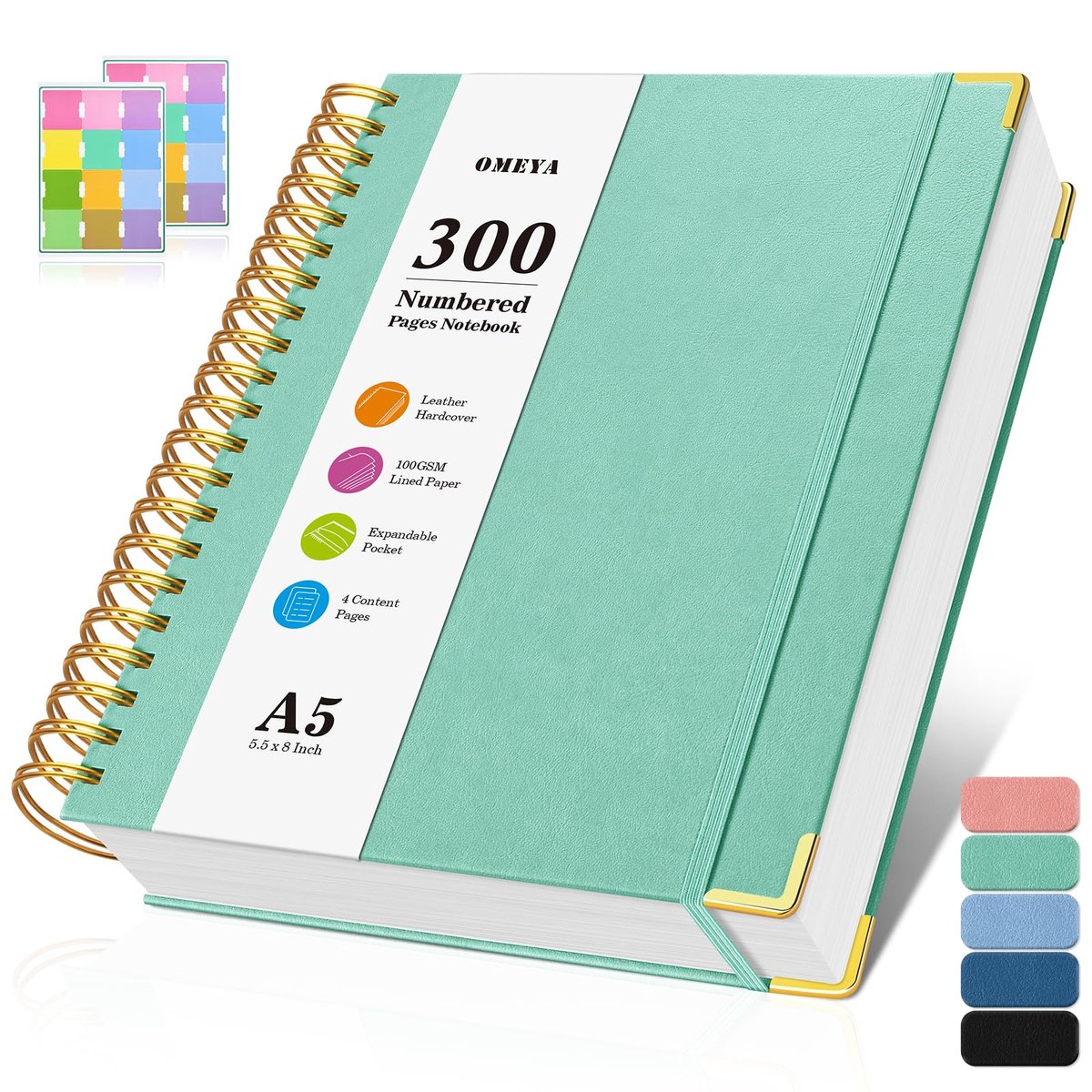 Spiraal Notitieboek A5 - Hardcover Leer - 300 Genummerde Pagina's - Ideaal voor Schrijven en Notities - ShopVlot