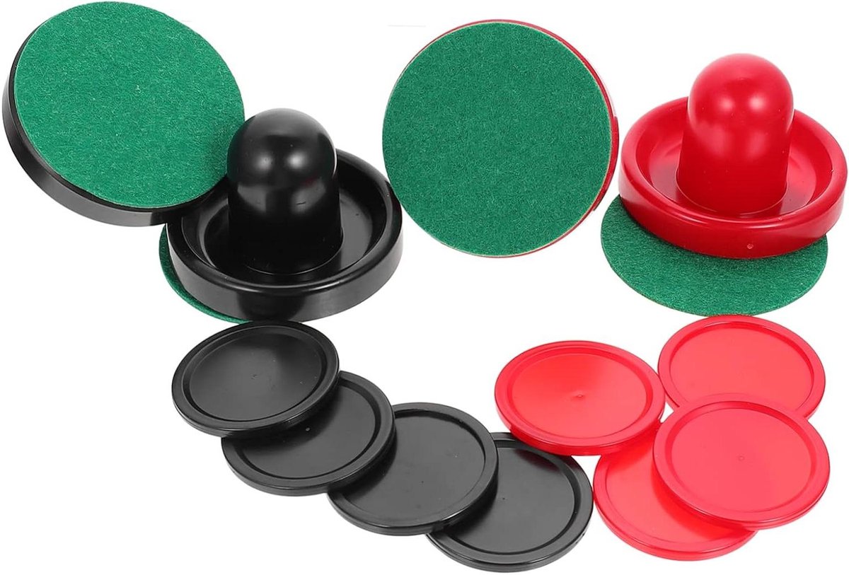 Air Hockey Accessoires Set - Pucks en Pushers - Spelplezier Thuis - Universele Maat - 76 mm - Diverse Kleuren