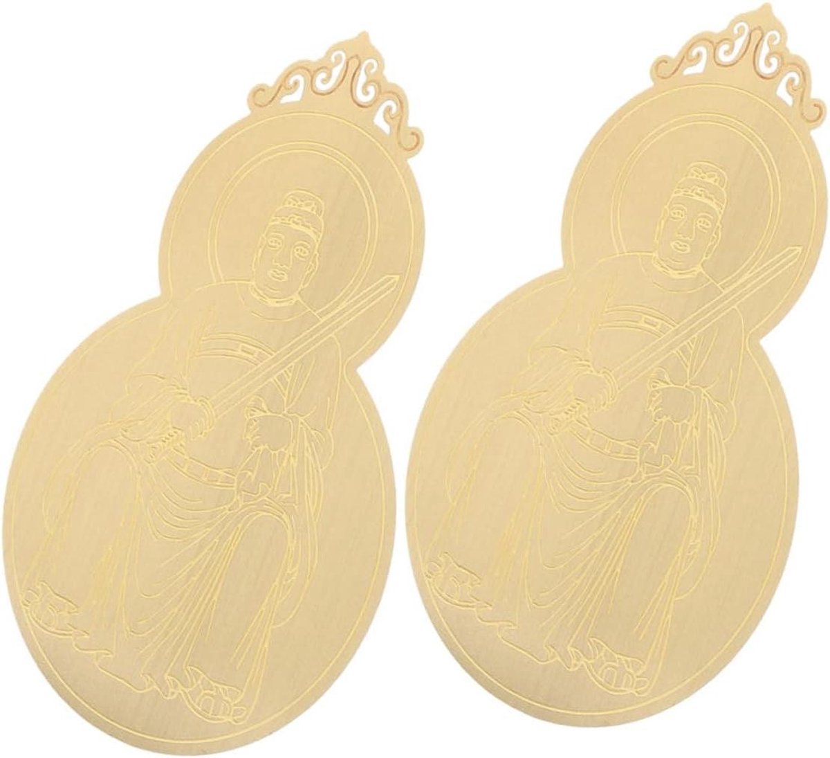 Amulet Koperkaart - Beschermkaart Gelukskaart - Persoonlijk Gebruik - Lichtgewicht Compact - 8x4.9 cm - Goud
