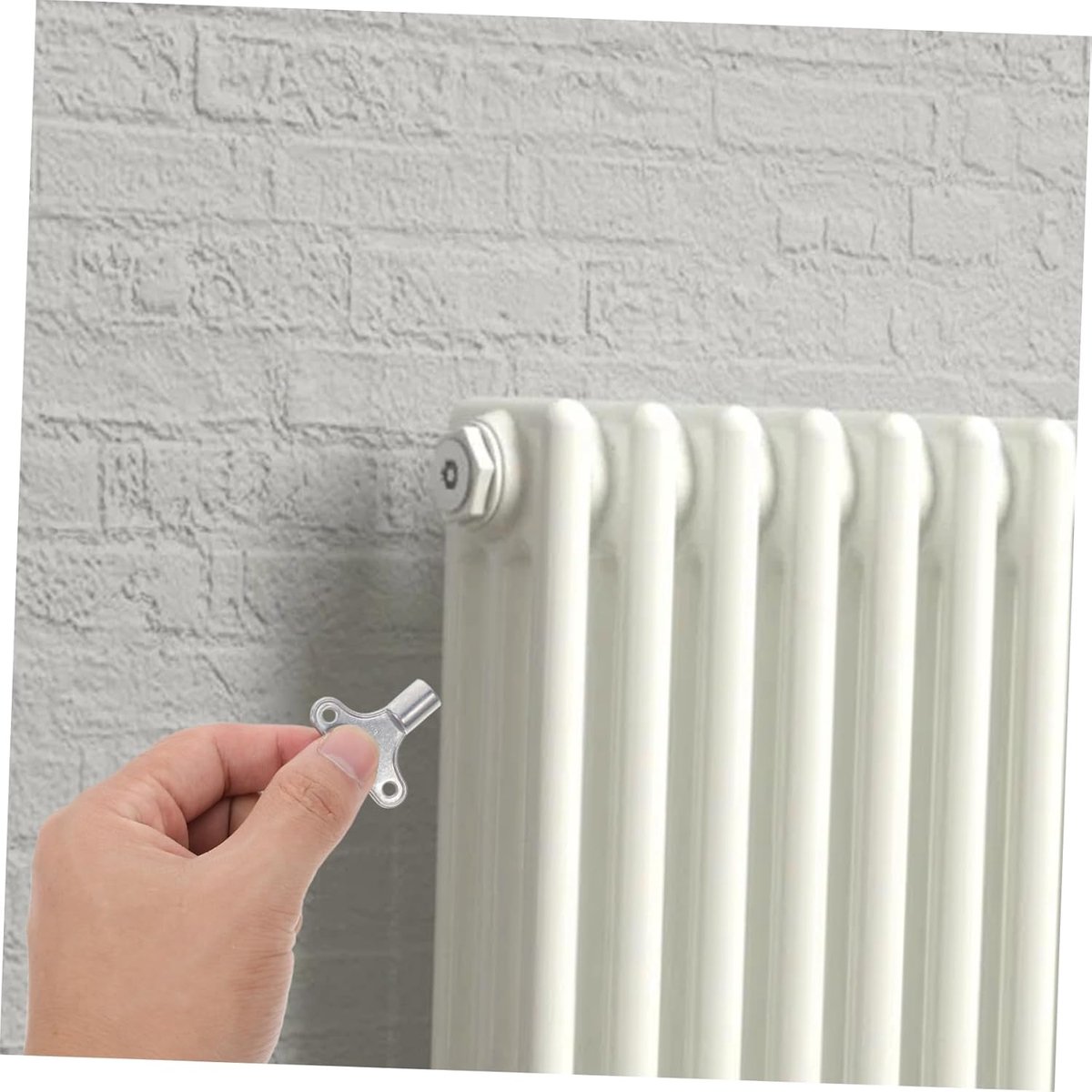 Radiator Ontluchtingssleutel - Klepsleutel Ontluchter - Verwarming Onderhouden - Roestbestendige Zinklegering - 3.5 cm Lengte - Zilver