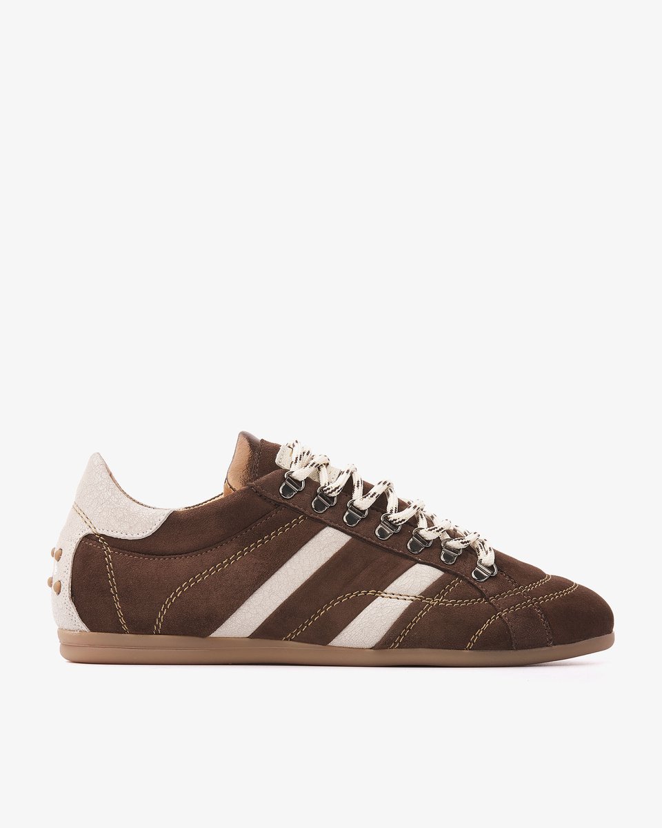 VIA VAI June Jackie Sneakers Dames - Leer,Suède - Bruin - Maat 38