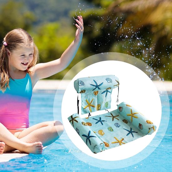 Opblaasbare Lounge - Drijver Ligstoel - Ontspannen in water - Ergonomisch ontwerp - 120x100 cm - Zeester — afbeelding 2