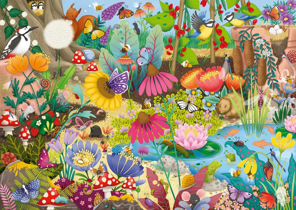Omgoods - 1000 Stuk Puzzel Little Garden World voor Volwassenen en Kinderen