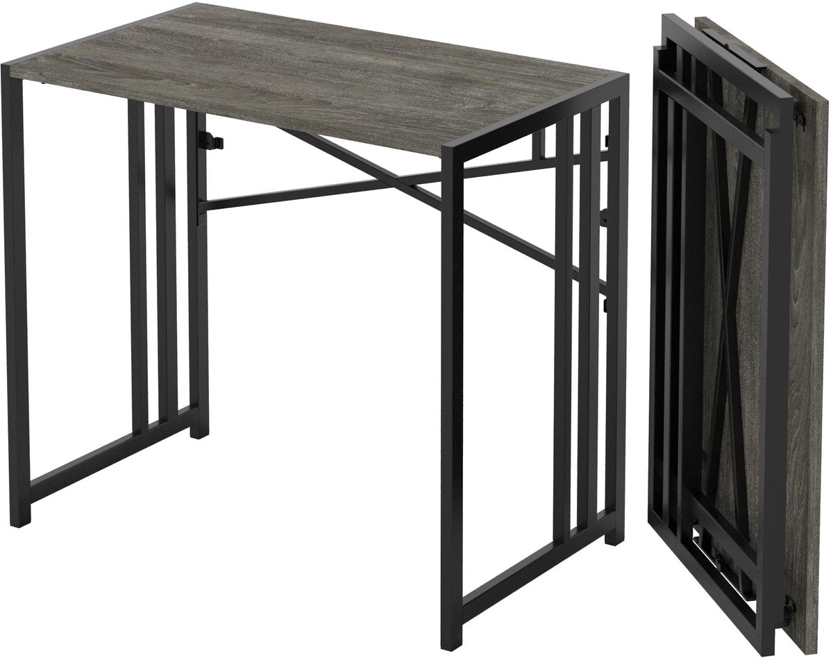 Omgoods - Vouwtafel 90 cm in Zwart Eiken voor Thuis en Camping