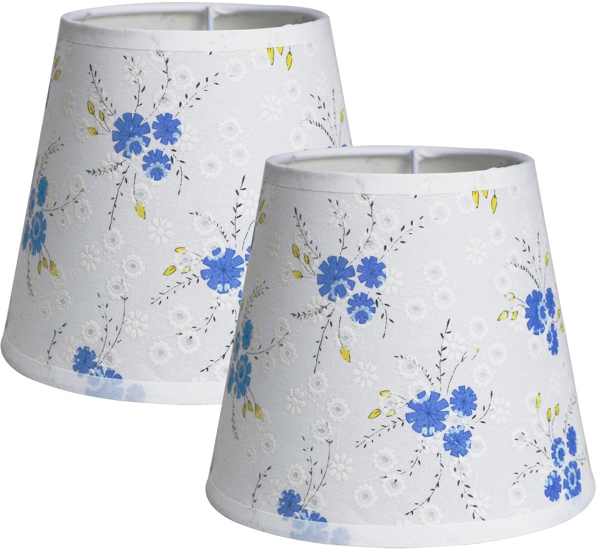 Omgoods - Set van 2 Conische Lampenkappen voor E14/E27 in Blauw