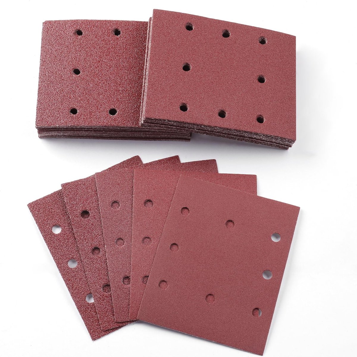 Omgoods - Schuurpapier Set 115 x 145 mm, 50 Stuks met Diverse Korrelgroottes