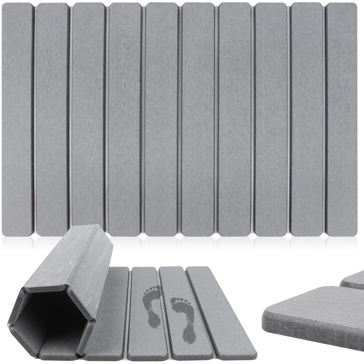 Omgoods - Sneldrogende Diatomiet Badmat 60 x 39 cm Super Absorberend