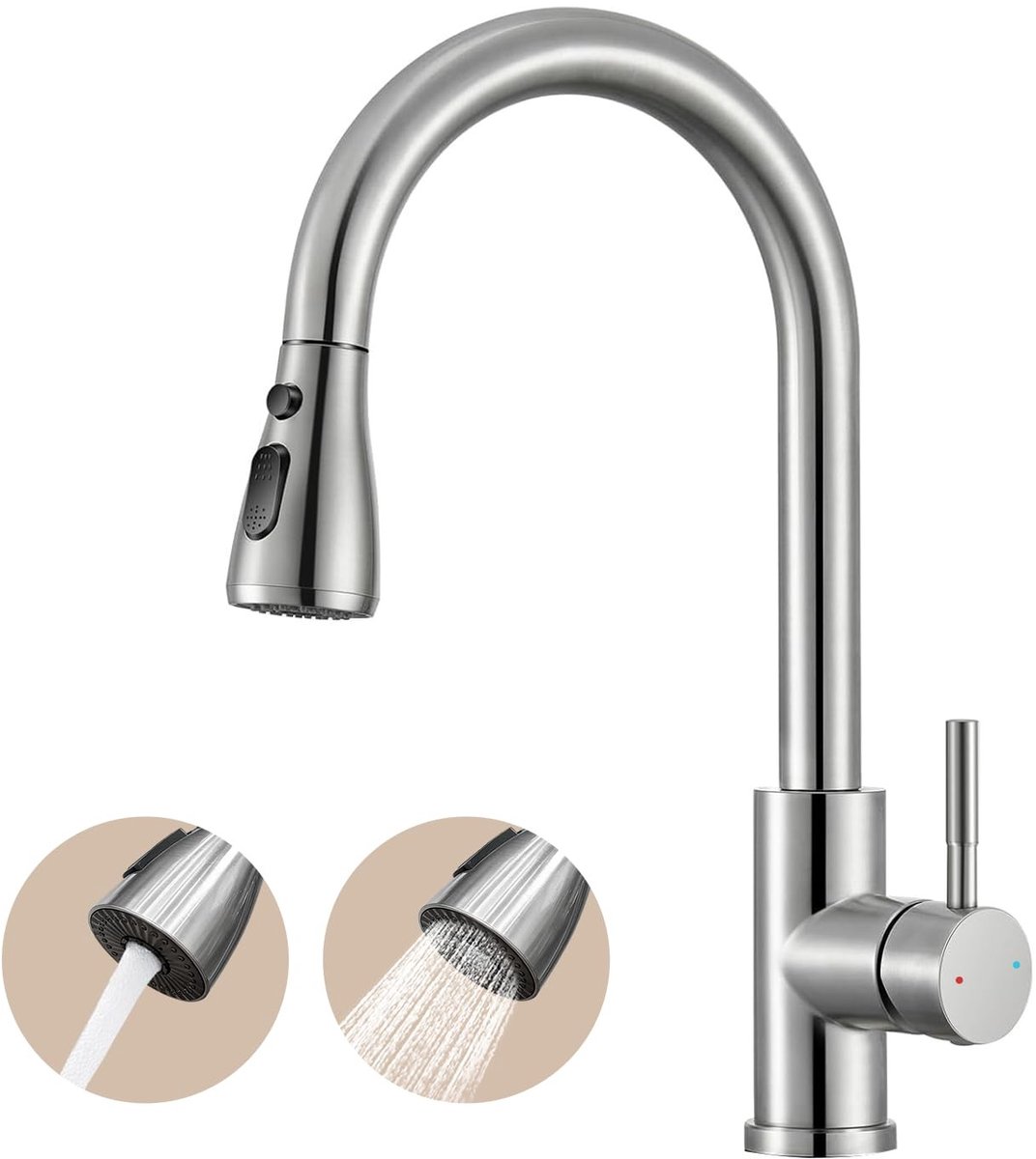Omgoods - Uittrekbare Keukenkraan met Flexibele Spout
