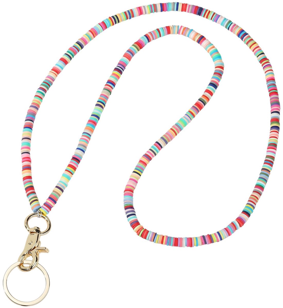 Omgoods - Kleurrijke Lanyard met Kralen voor ID-Badges en Sleutels