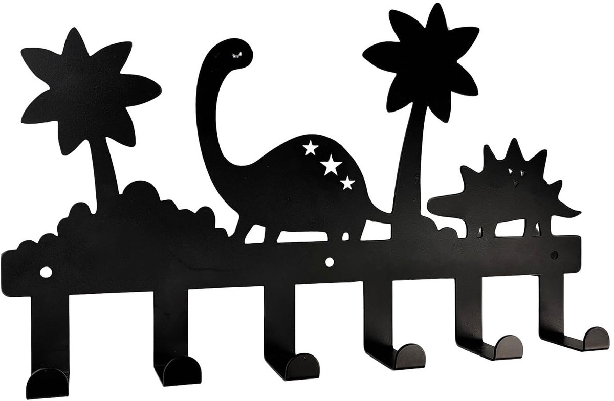 Omgoods - Dinosaur Wandhaak met 6 Haken voor Kinderkamers