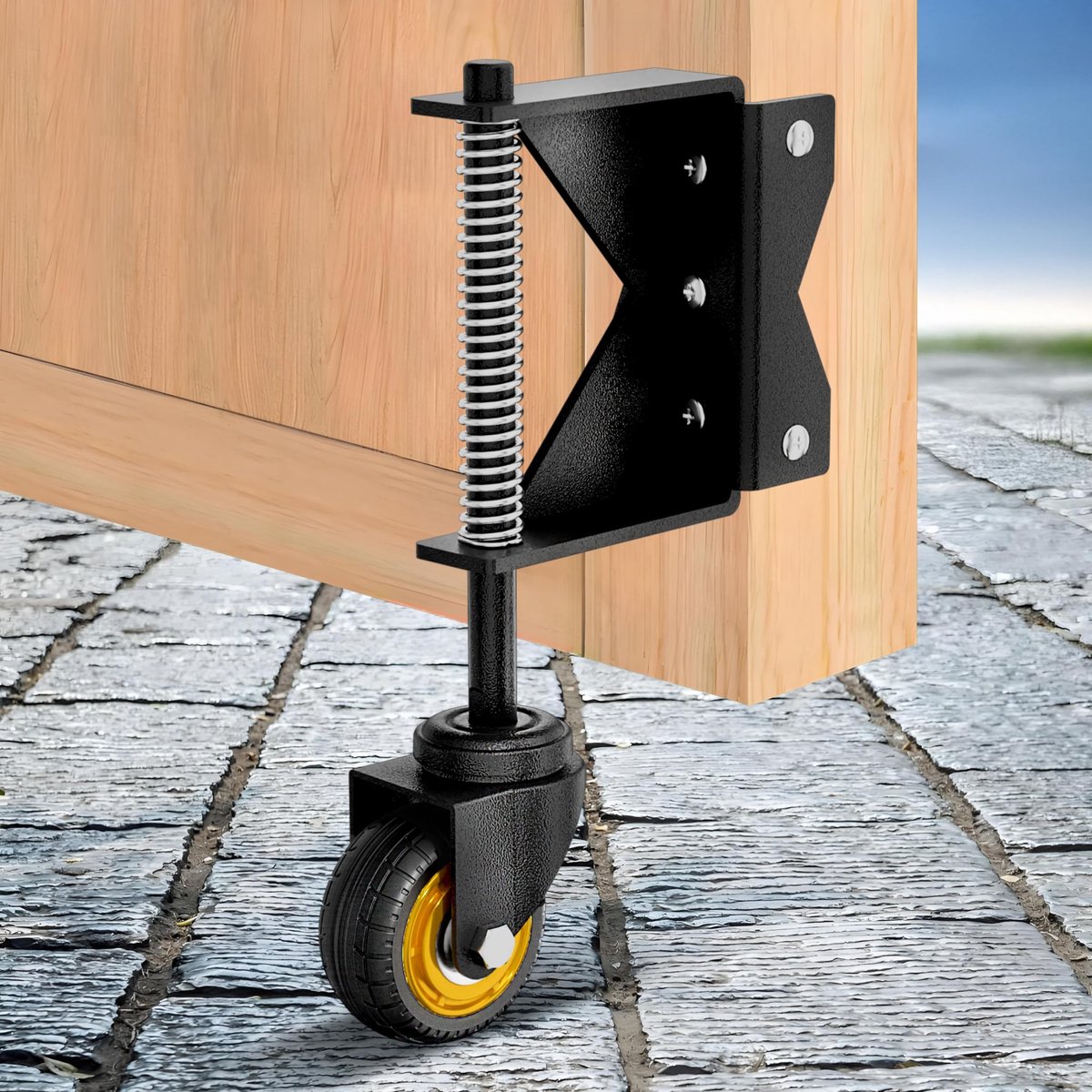 Omgoods - 3 Inch Poort Roller met Schokabsorberende Rubberbanden