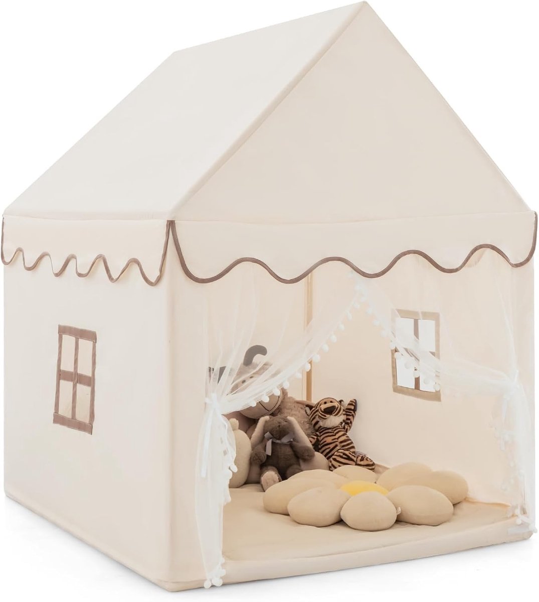 Omgoods - Kindertent met Houten Frame en Katoenen Dekentje
