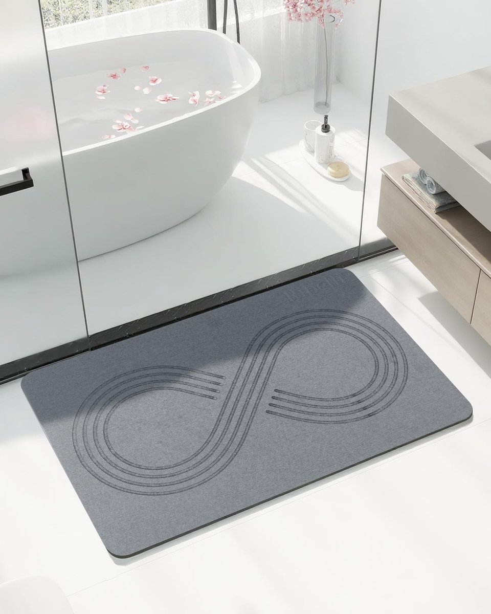 Omgoods - Antislip Badmat van Natuurlijke Steen 60 x 39 cm