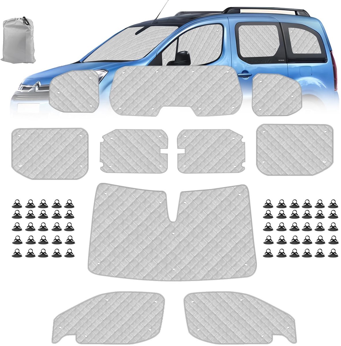 Omgoods - Vervangende Zonnescherm voor Citroën Berlingo, 10-delige Set