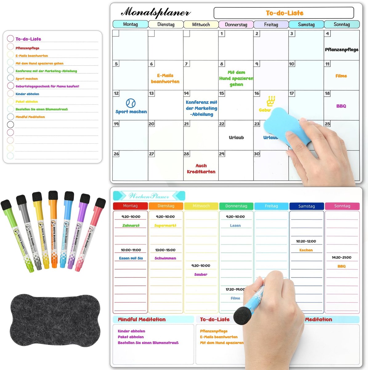 Omgoods - Magnetische Wekelijkse Planner Whiteboard - Organisatie en Menu Planning