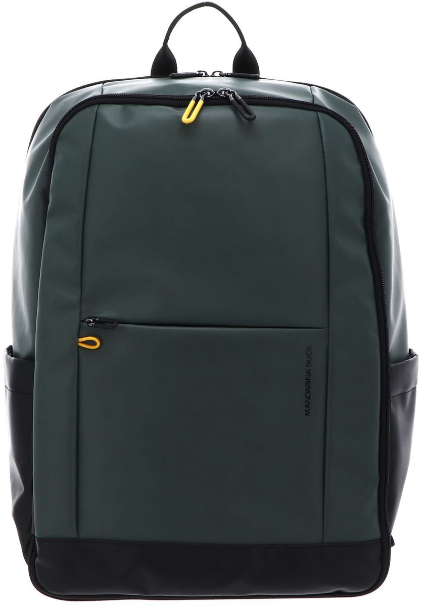 MANDARINA DUCK laptop rugzak rugzak met laptopvak Eco Coated Backpack Deep Green donkergroen