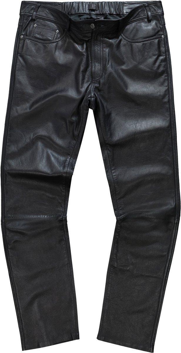 JP 1880 - Heren - Leren broek leer het fijnste lamsnappaleer Regular-Fit - Zwart - Maat 56