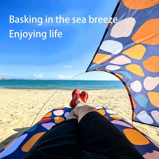 Opblaasbare Lounger - Luchtbank Zonnescherm - Buiten Ontspannen - Snel Opgeblazen - 190x75cm - Meerdere Kleuren — afbeelding 2