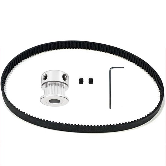 Riem en Tandwiel Kit - Reserveonderdelen Keukenmachine - Keukenmachine Reparatie - Aluminium Legering - 13.1 x 6.5 cm - Zilver — afbeelding 2