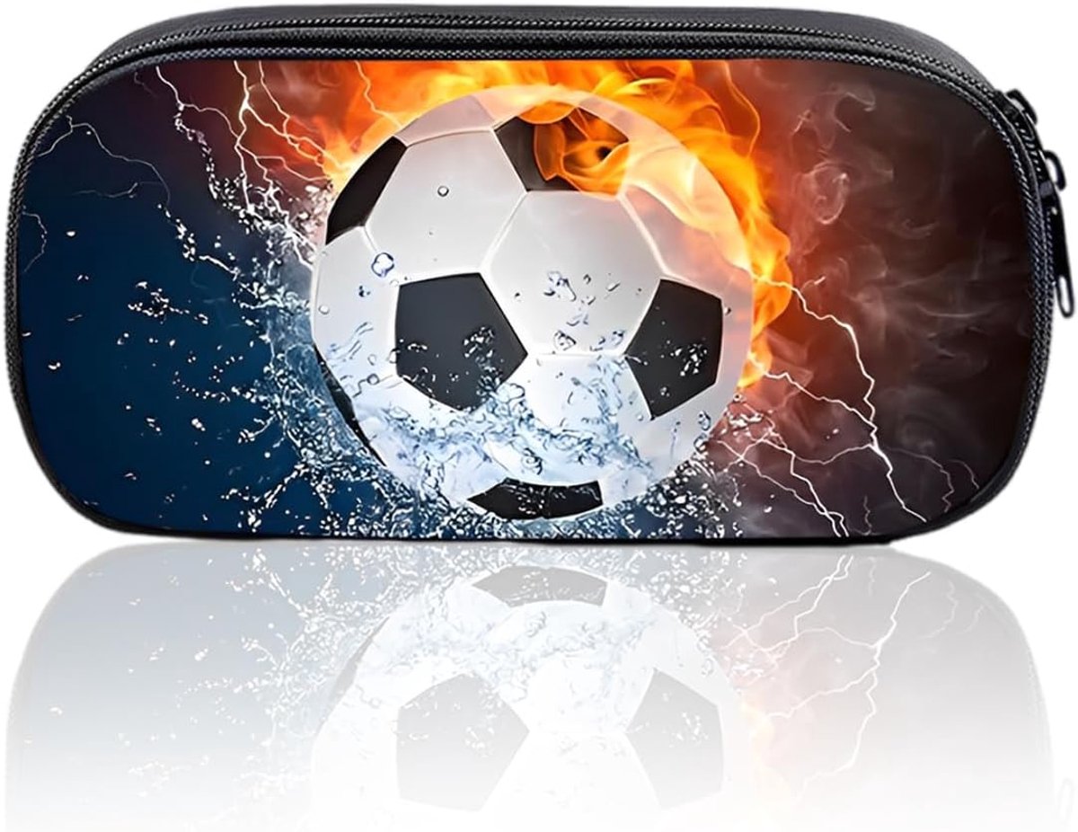 Thijox - Pennenetui Voetbal 3D, Grote Capaciteit, Pennenetui Jongens & Meisjes, Kinderen, Studenten, Leuk & Praktisch, Schoolbenodigdheden, Sportthema