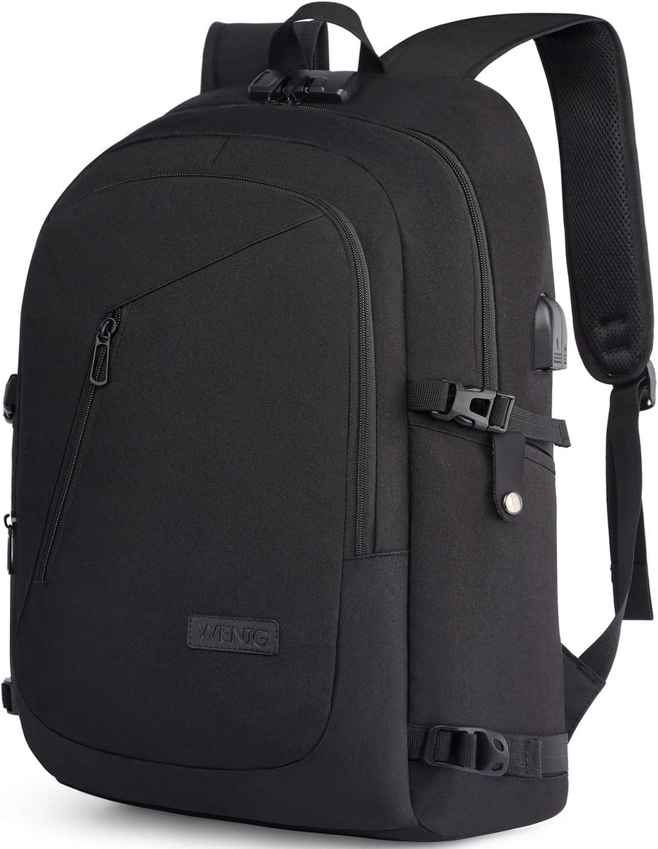SnelShoppen - Laptop Rugzak - Anti-diefstal Backpack voor Mannen en Vrouwen met USB Poort - Slim, Duurzaam, Waterdicht - Geschikt voor 17.3 inch Lapto