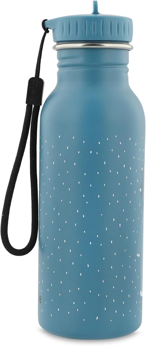 Thijox - Drinkfles RVS voor Kinderen 350ml - Mr. Triceratops Blauw Dino - Duurzaam, Leuk, Geschikt voor Feest, Camping, School en Buiten
