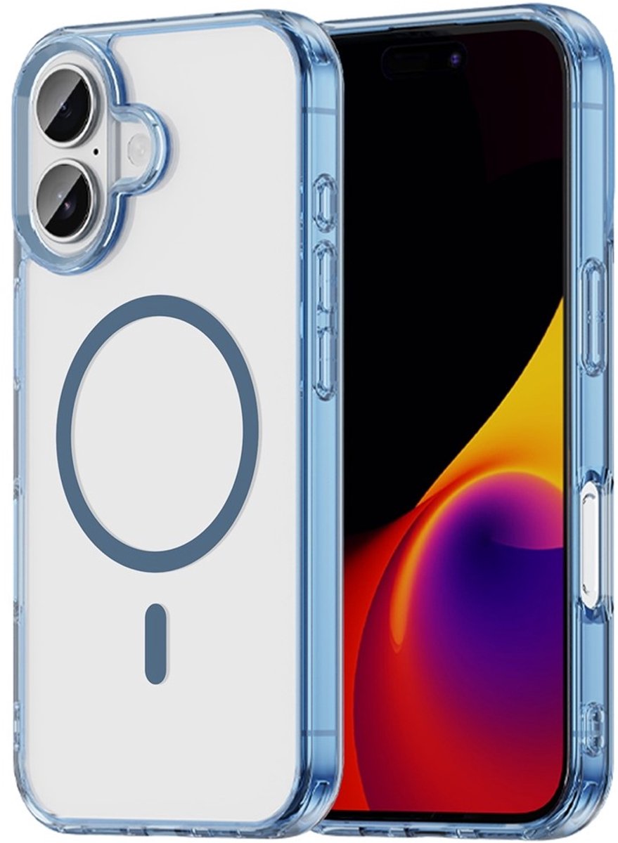 Coverup Hoesje - Geschikt voor iPhone 17 Hoesje - Coverup Clear TPU Back Cover - MagSafe Compatible - Blauw