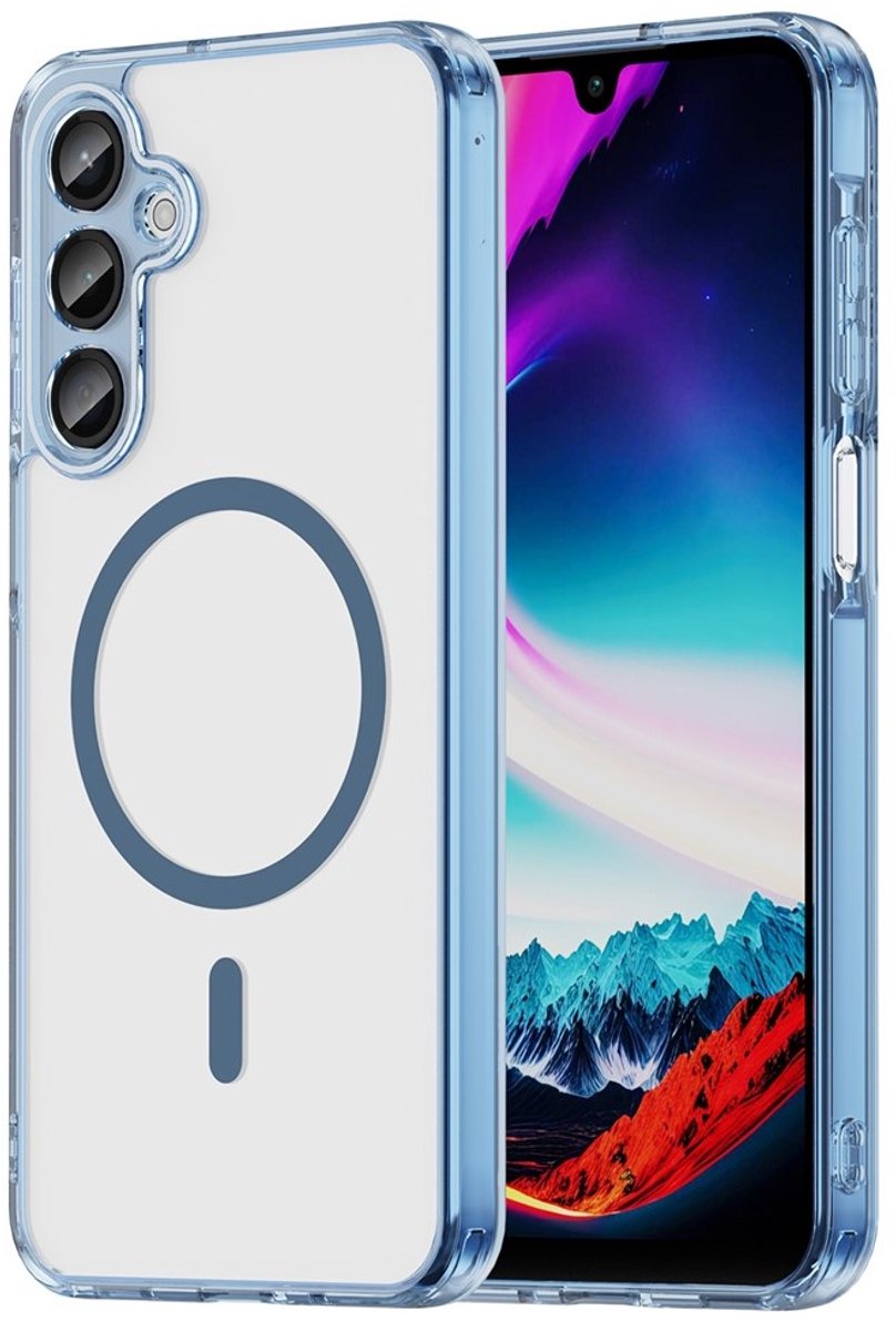 Coverup Hoesje - Geschikt voor Samsung Galaxy A16 Hoesje - Coverup Clear TPU Back Cover - MagSafe Compatible - Blauw