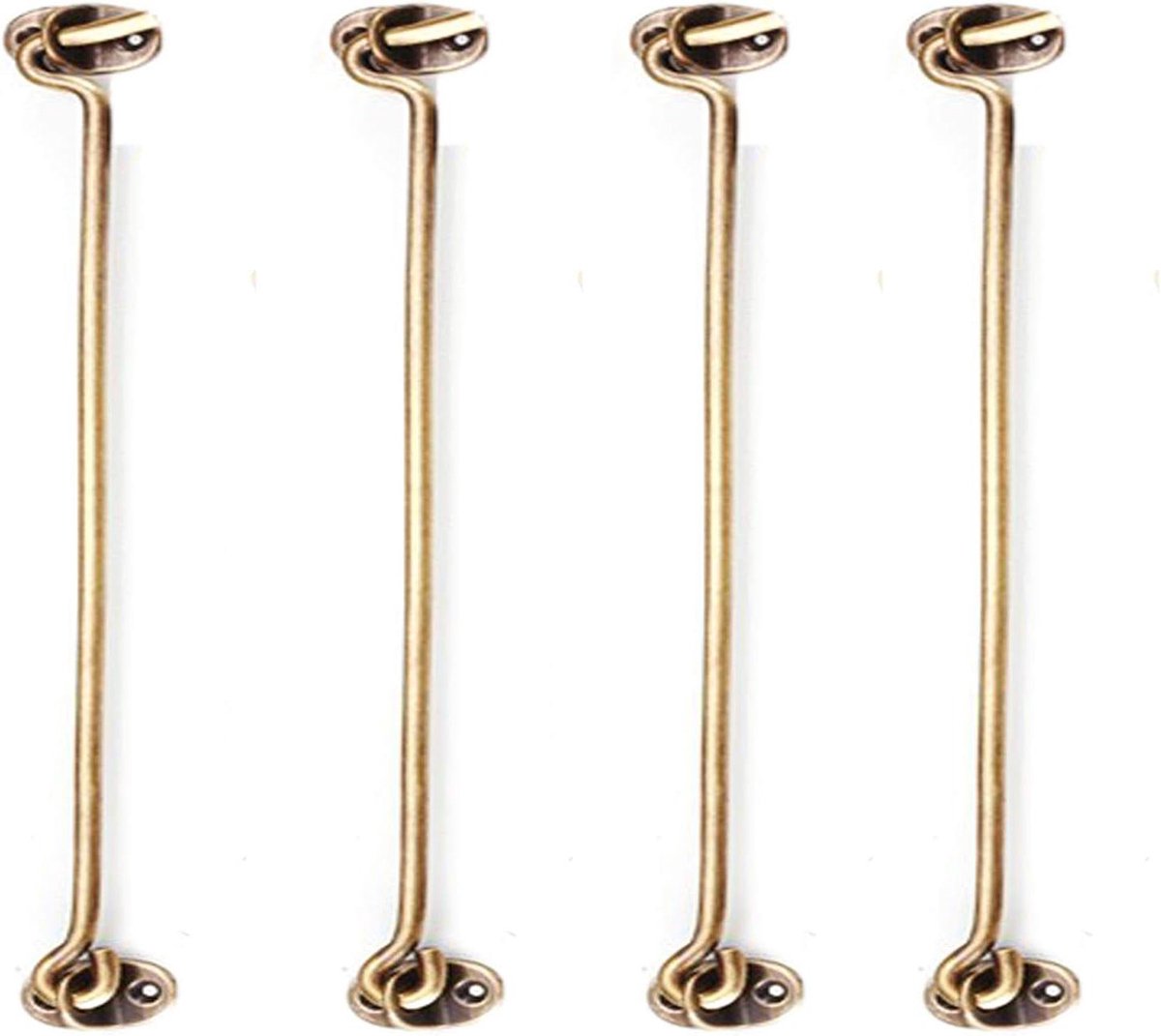 Messing Haak - Klink Lock - Deuren Beveiligen - Winddicht Ontwerp - 4 Stuks - Brons