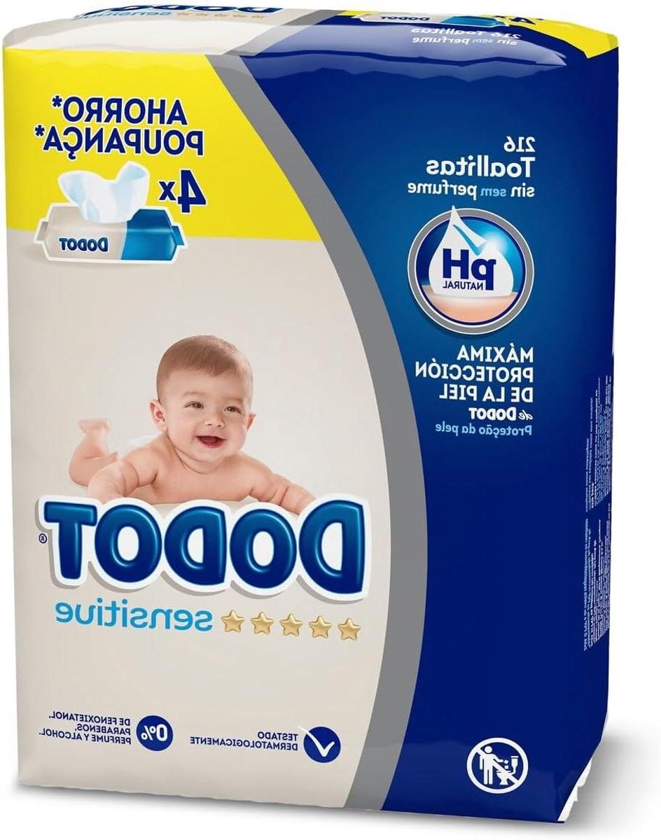 Babydoekjes Sensitive - Zachte doekjes - Babyverzorging Thuis - Dermatologisch Getest - 216 Stuks - Wit