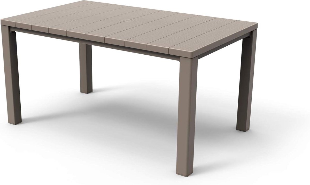Tuin Tafel - Buitenmeubel - Buiten Eten - Hout-look Materiaal - 90 x 147 cm - Cappuccino