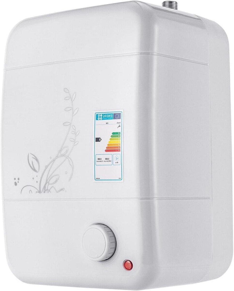 Elektrische Boiler - Mini Waterverwarmer - Direct Warm Water - Instelbare Temperatuur - 8 Liter Capaciteit - Wit