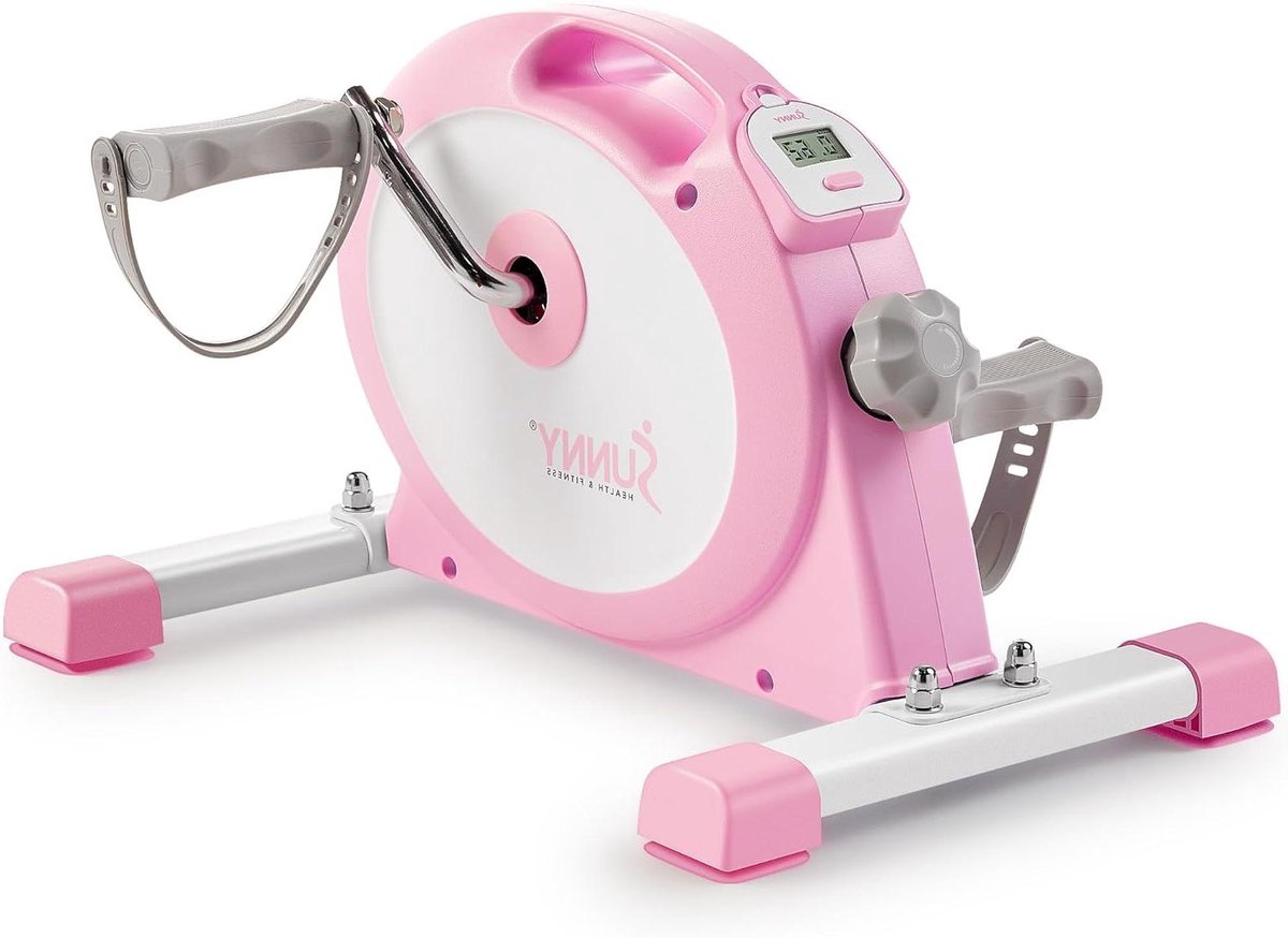 Mini Hometrainer - Fiets Oefenapparaat - Actief Blijven - 2-in-1 Ontwerp - Laag Profiel - Roze