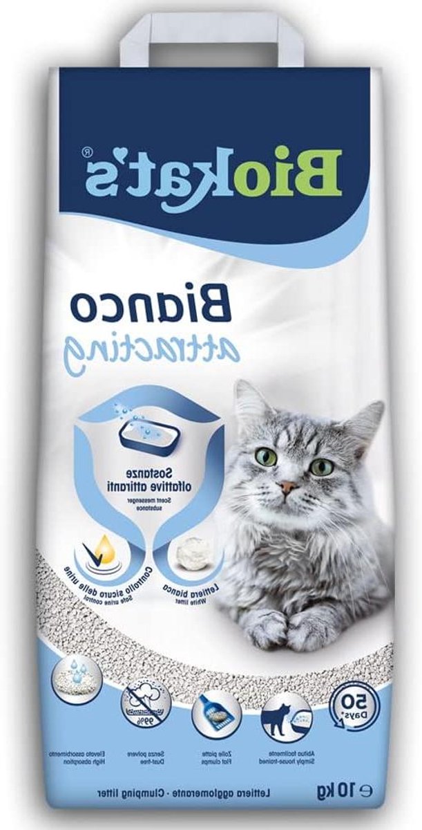 Kattenbakvulling Wit - Kattenzand - Hygiënische Controle - Sterk Absorberend - 10 kg - Wit