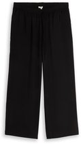 Tom Tailor - Plus Size - Losse, wijde broek met trekkoord - Maat 44 - deep black