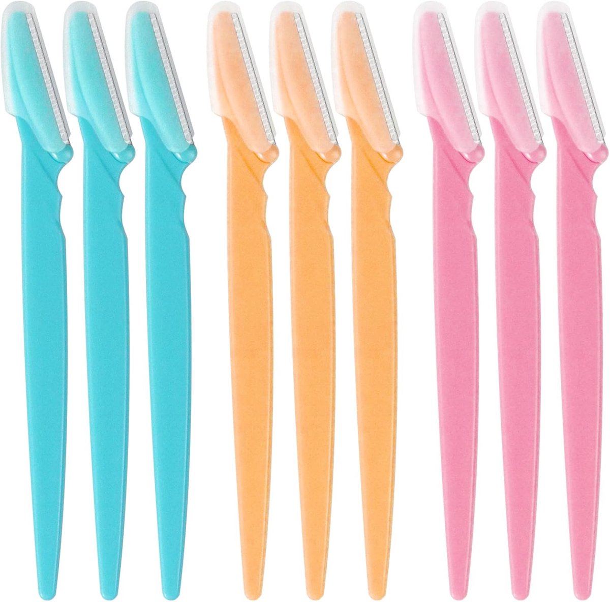 Thijox - 9 Stuks Wenkbrauwscheermesjes en Gezichtsscheermesjes voor Vrouwen en Mannen, Exfoliërende Dermaplaning Tool met Wenkbrauwvormer, Gezichtshaa