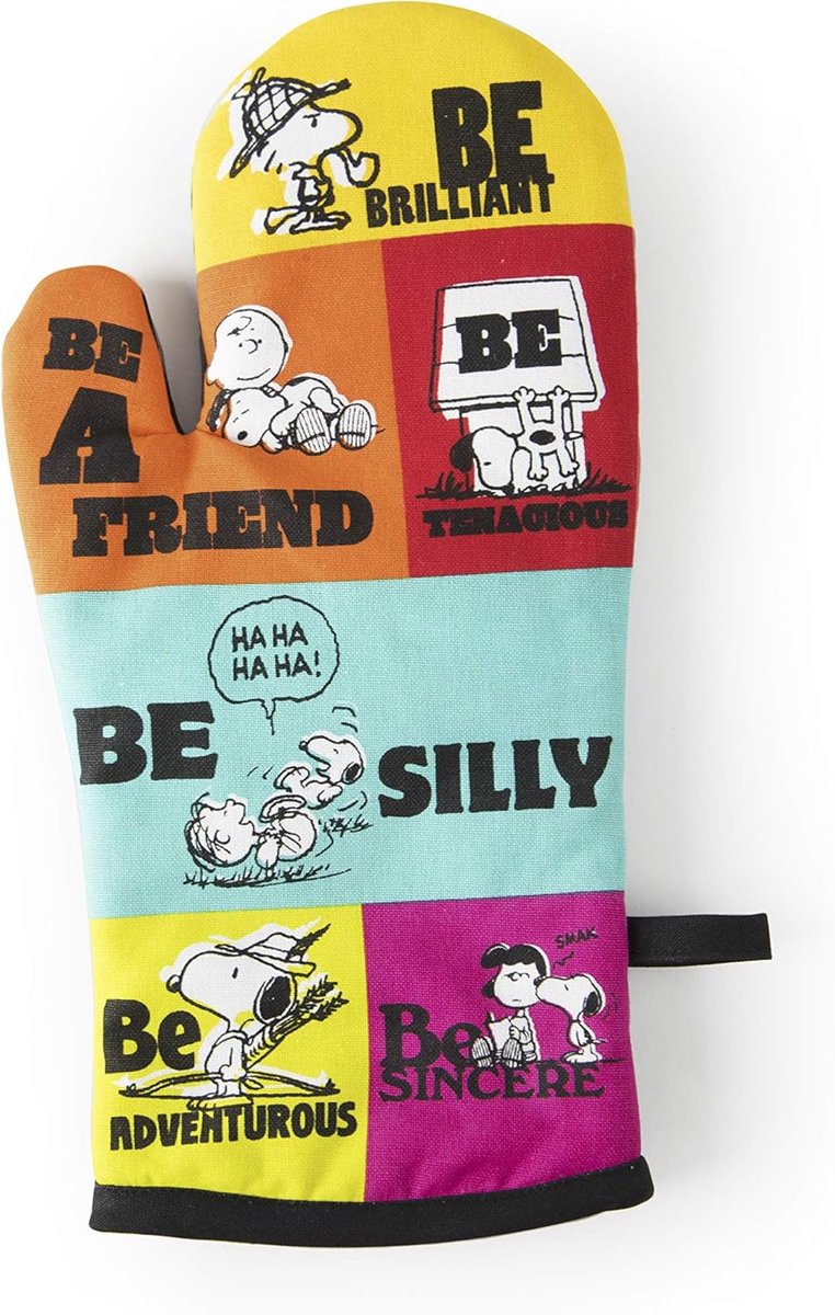 SnelShoppen - Peanuts Ovenwant Meer Kleurig 18x32 cm - Functionele Keukenaccessoire - Stijlvol en Handig voor Koken en Bakken - Perfect voor Feesten e