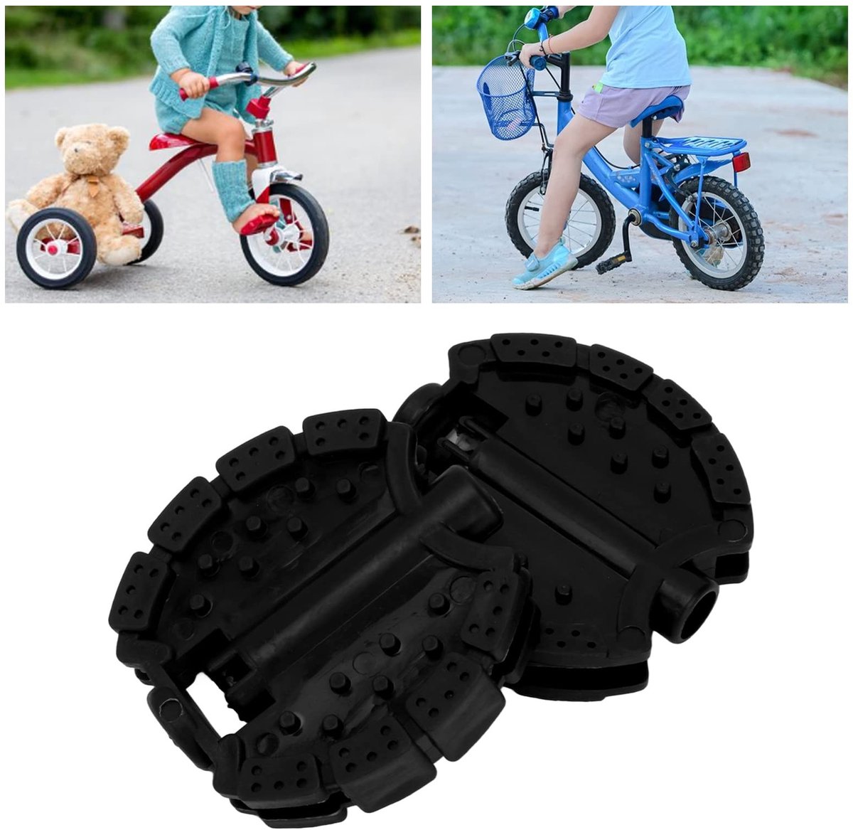 Dailygoods- Kinderenfietspedaal Duurzaam - Fietspedalen Kinderfiets - Fietspedalen Driewieler - Kunststof - Eenvoudig te Installeren - Meerdere Kleuropties - Fietspedaal
