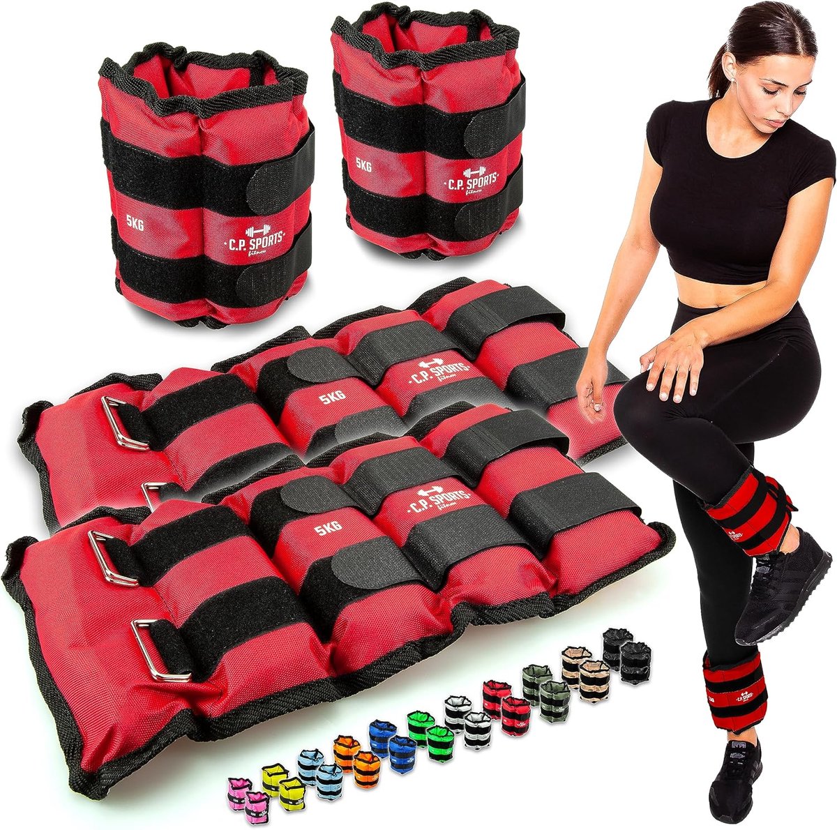 SnelShoppen - Gewichtsmanchetten 0,5-2,5kg voor Armen en Benen - Verstelbare Training Gewichten - Ideaal voor Thuis Fitness, Bodybuilding, en Krachttr