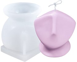 Dailygoods - 3D Kunst Gezicht Kaars Mold - Siliconen Gietvorm voor Aromatherapie