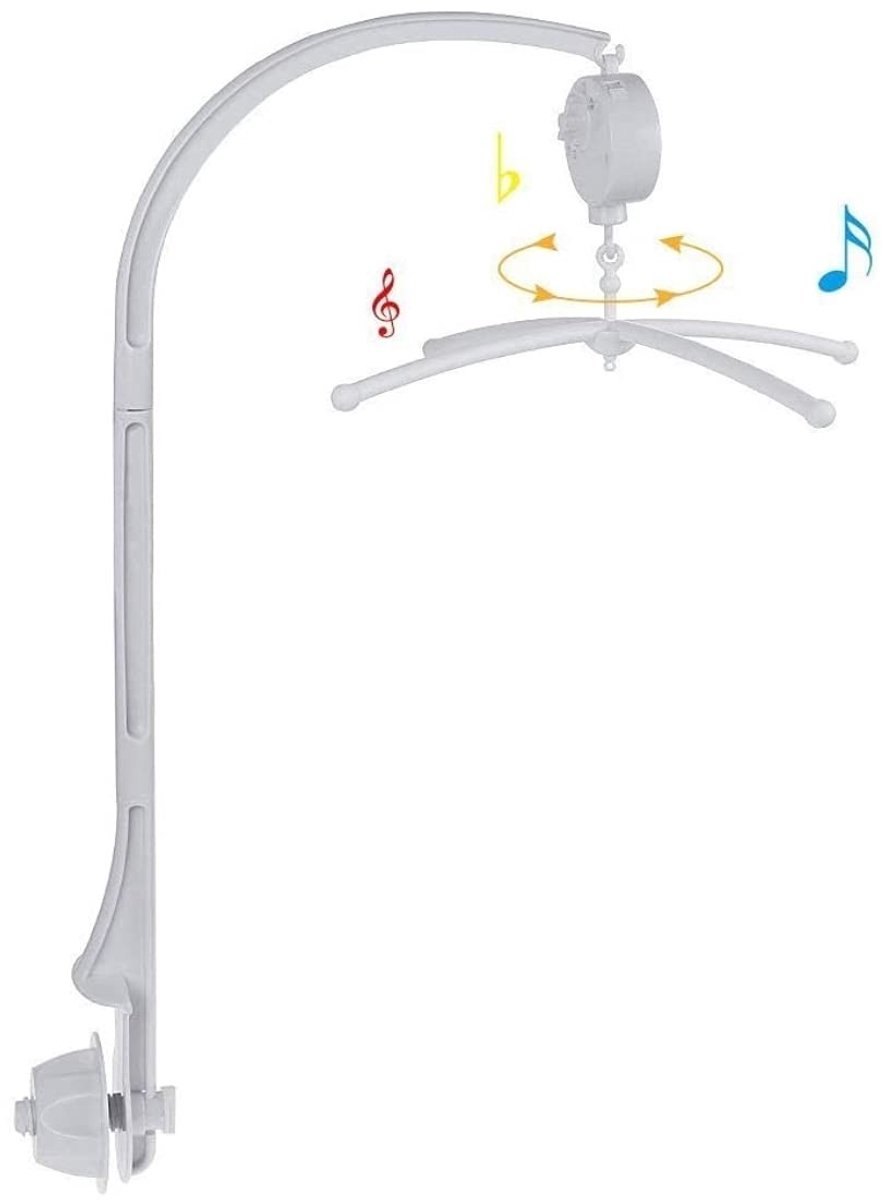 Dailygoods- Muziekdoos Baby - Muziekdoos Mobiel - Arm Houder - Totale Hoogte 66 cm - Totale Breedte 33 cm - Kunststof, Zachte Randen