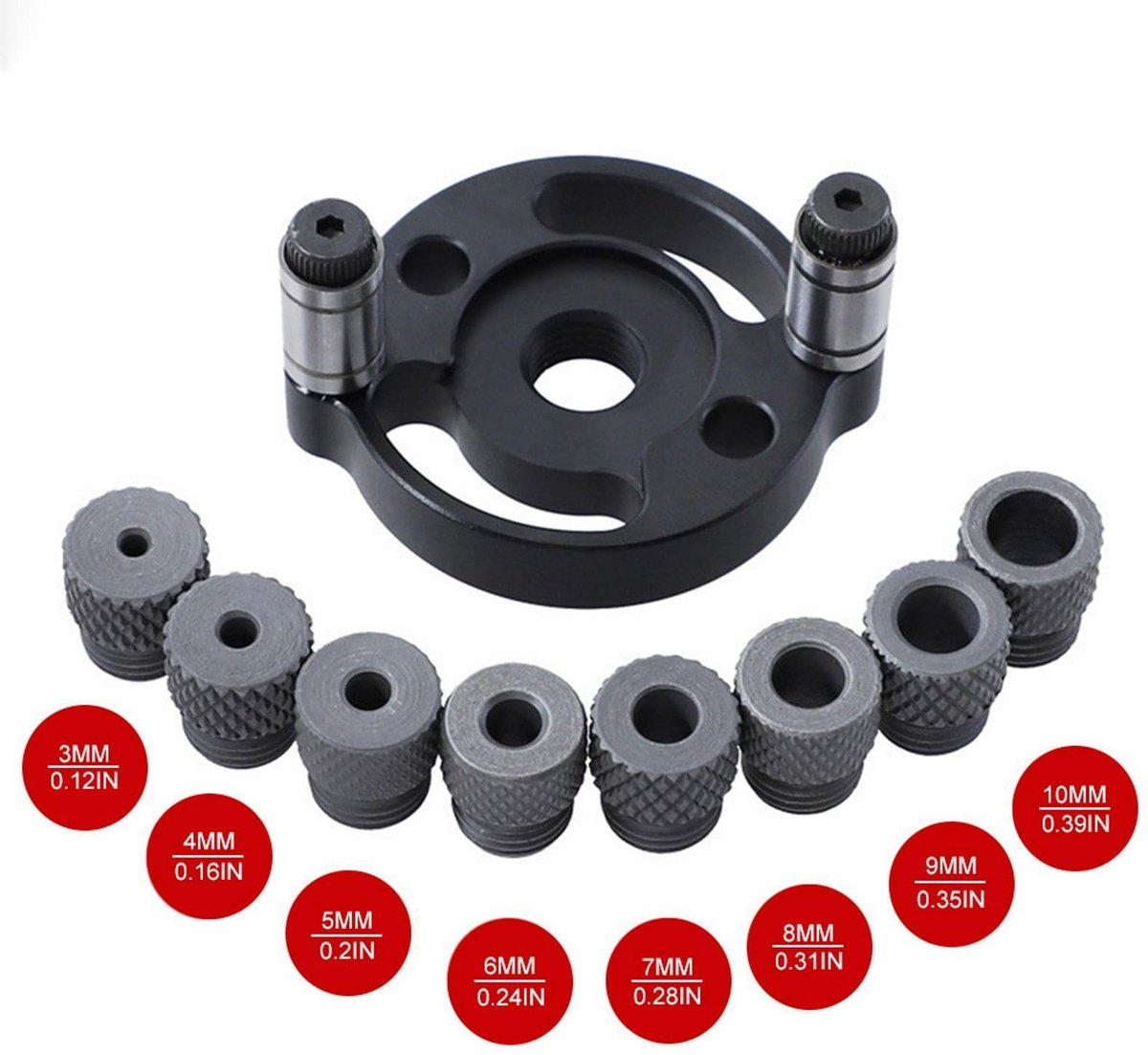 Dailygoods- Boorgids Precisie - 8 Gaten - Aluminium Legering - Verticale Boorgids - Houtbewerking - Drilling Tools - Duurzaam en Sterk - Boorgidsysteem