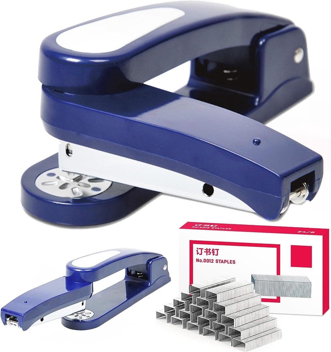 360° Rotatable Nietmachine met 1000 Nietjes voor Thuis en Kantoor, Ideaal voor Boekjes, Brochures en Mappen