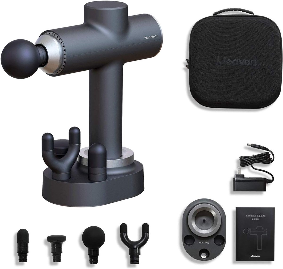 Thijox - Massage Gun SE met Oplaadstation - Krachtige Massagepistool voor Spieren, Professionele Massage, Draagbaar, Zwart, Voor Thuis en Sport