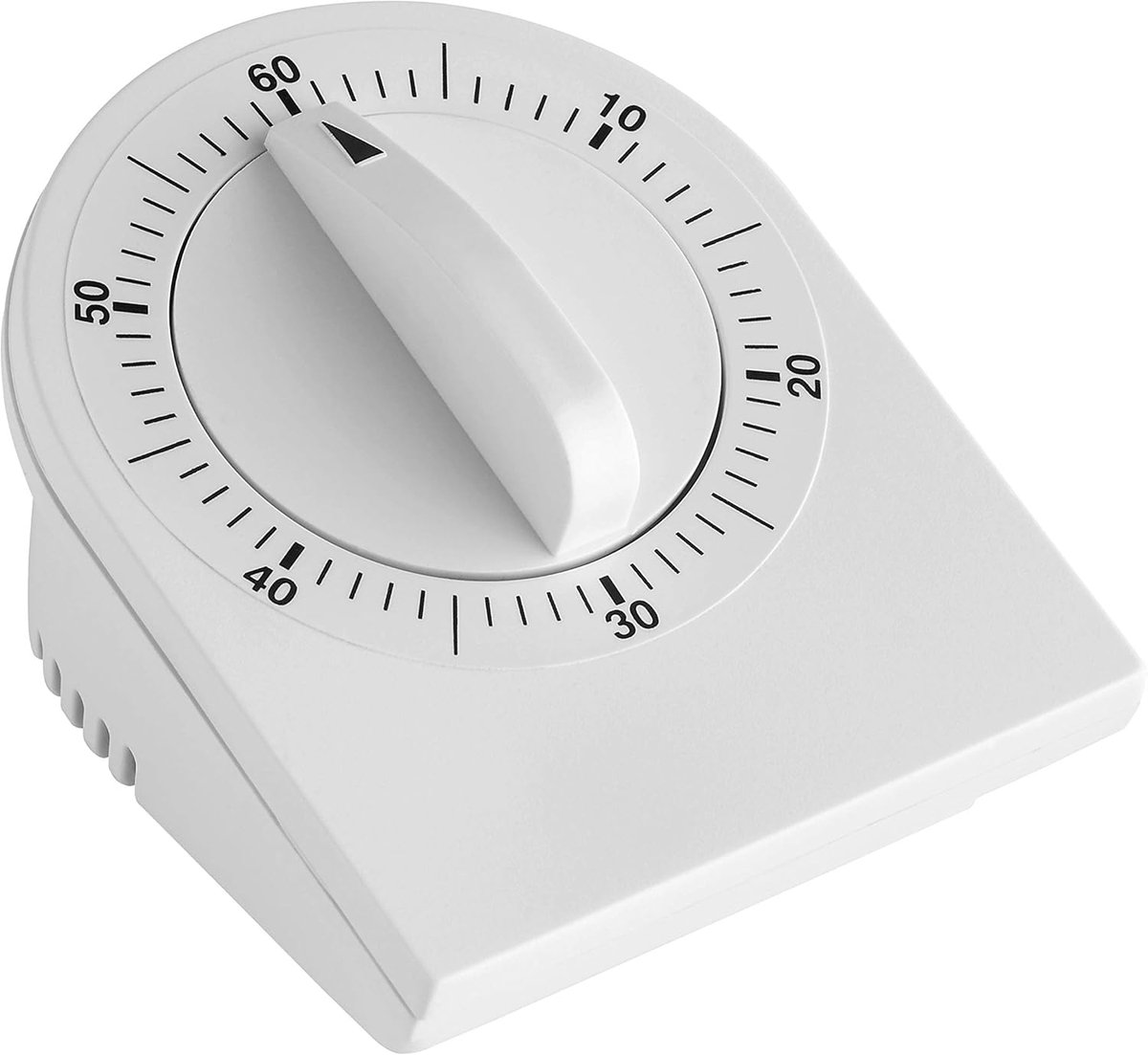 SnelShoppen - Analoge Kookwekker Eierwekker - Mechanische Timer 0-60 Min - Wit Kunststof - Gemakkelijk Leesbare Cijfers - Keuken Accessoire - Ideaal v