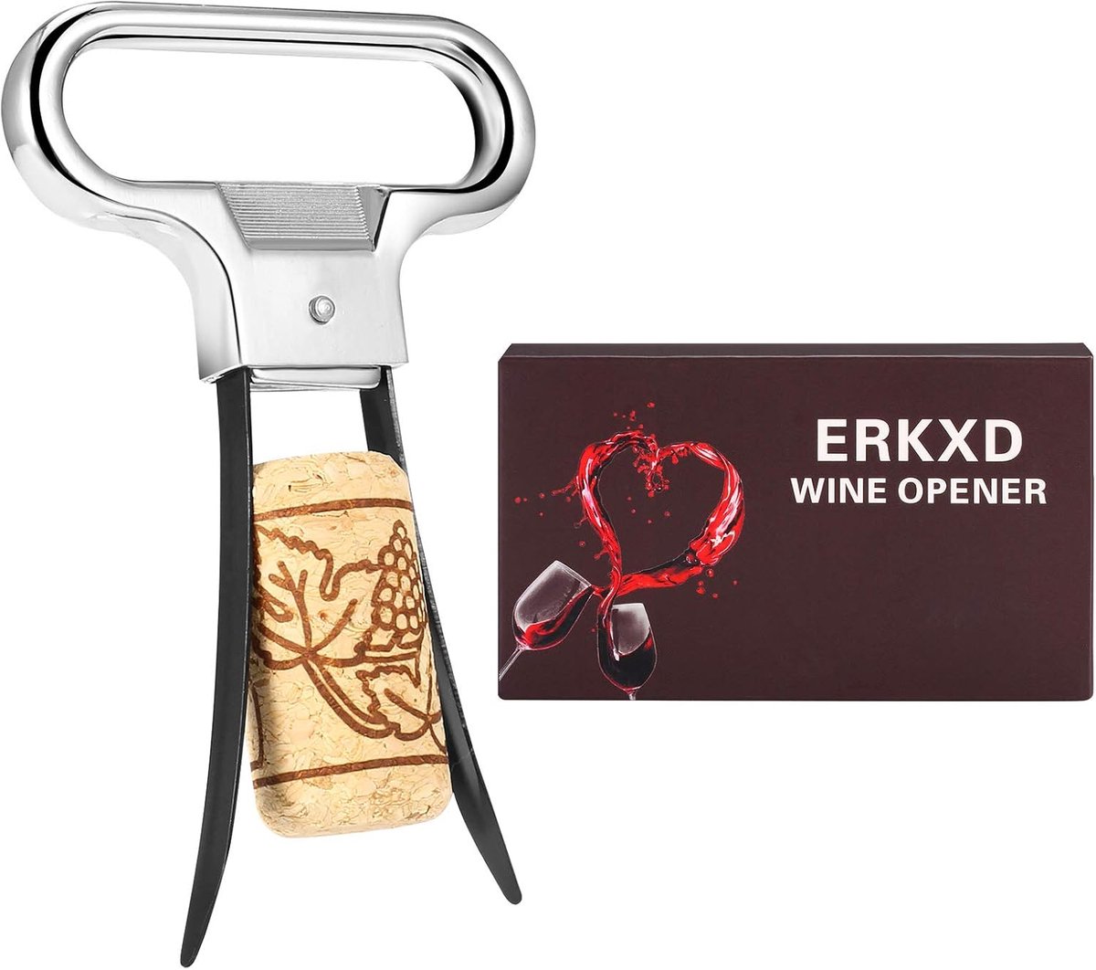 SnelShoppen - Professionele Kurkentrekker voor Rode Wijn - Dubbelprong Kwaliteit - 11x6 cm - Ideaal voor Wijnliefhebbers en Verzamelaar - Luxe Witte D