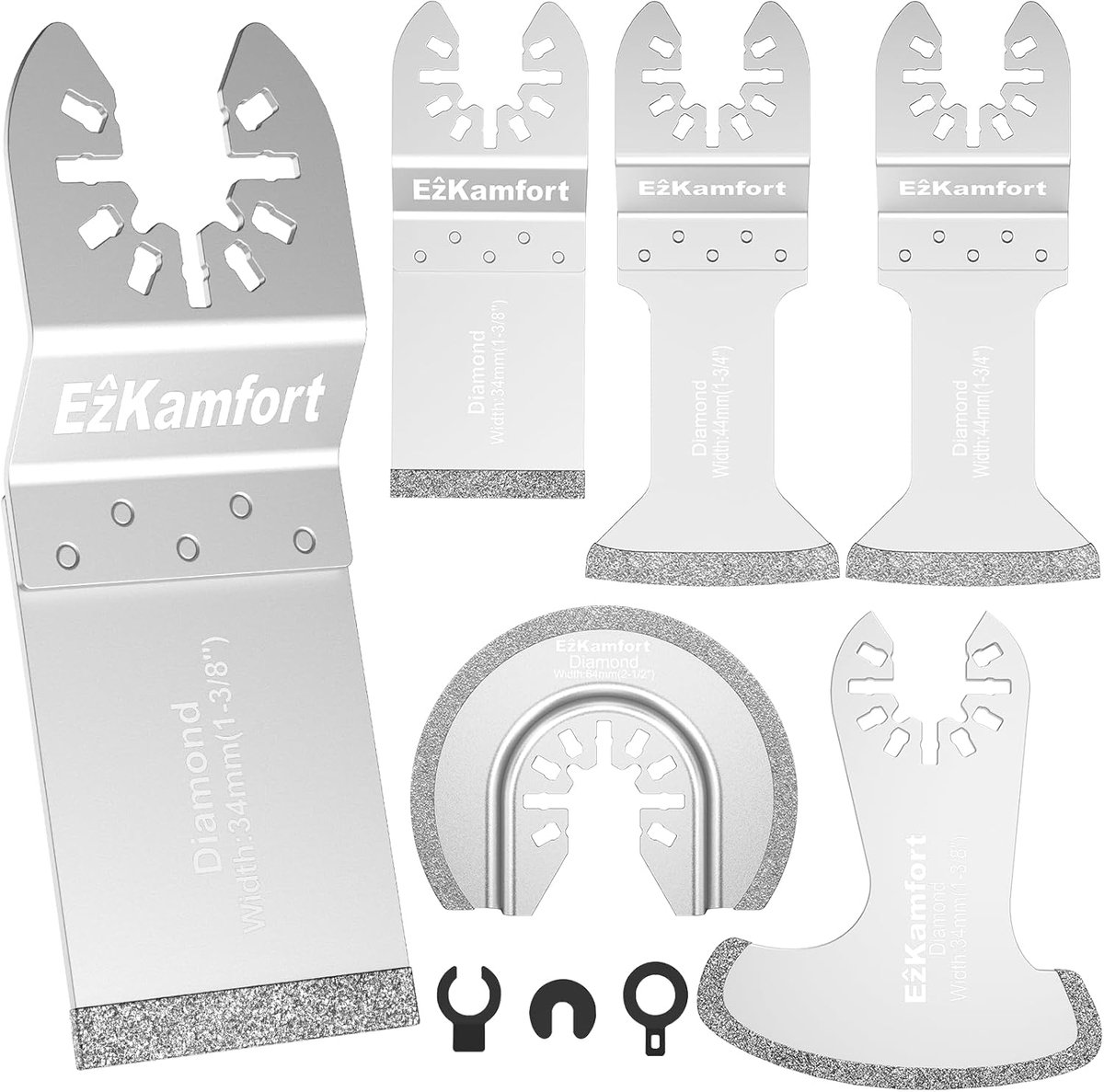 Thijox - 6-pack oscillerende multitool zaagbladen diamant multifunctioneel gereedschap voor het verwijderen van mortel en snijden van zachte tegels