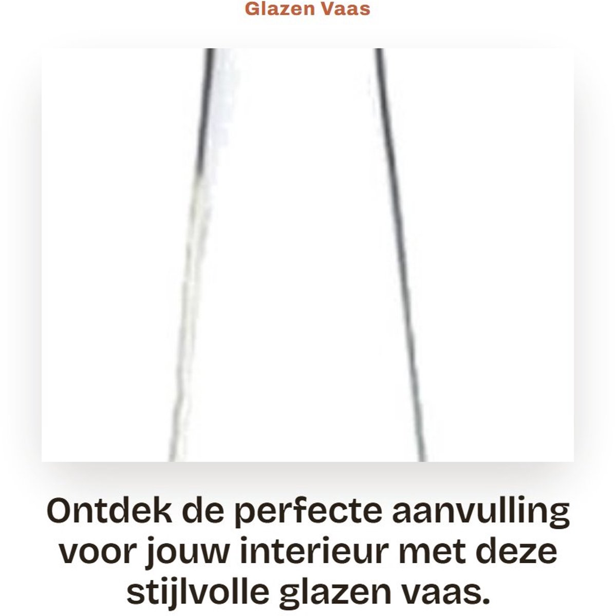 Dailygoods- Glazen Vaas - Modern Ontwerp - Taps - Slanke Taille - Schuine Gesneden Mond - Decoratie - Hoogte 20 cm - Bloemenvaas