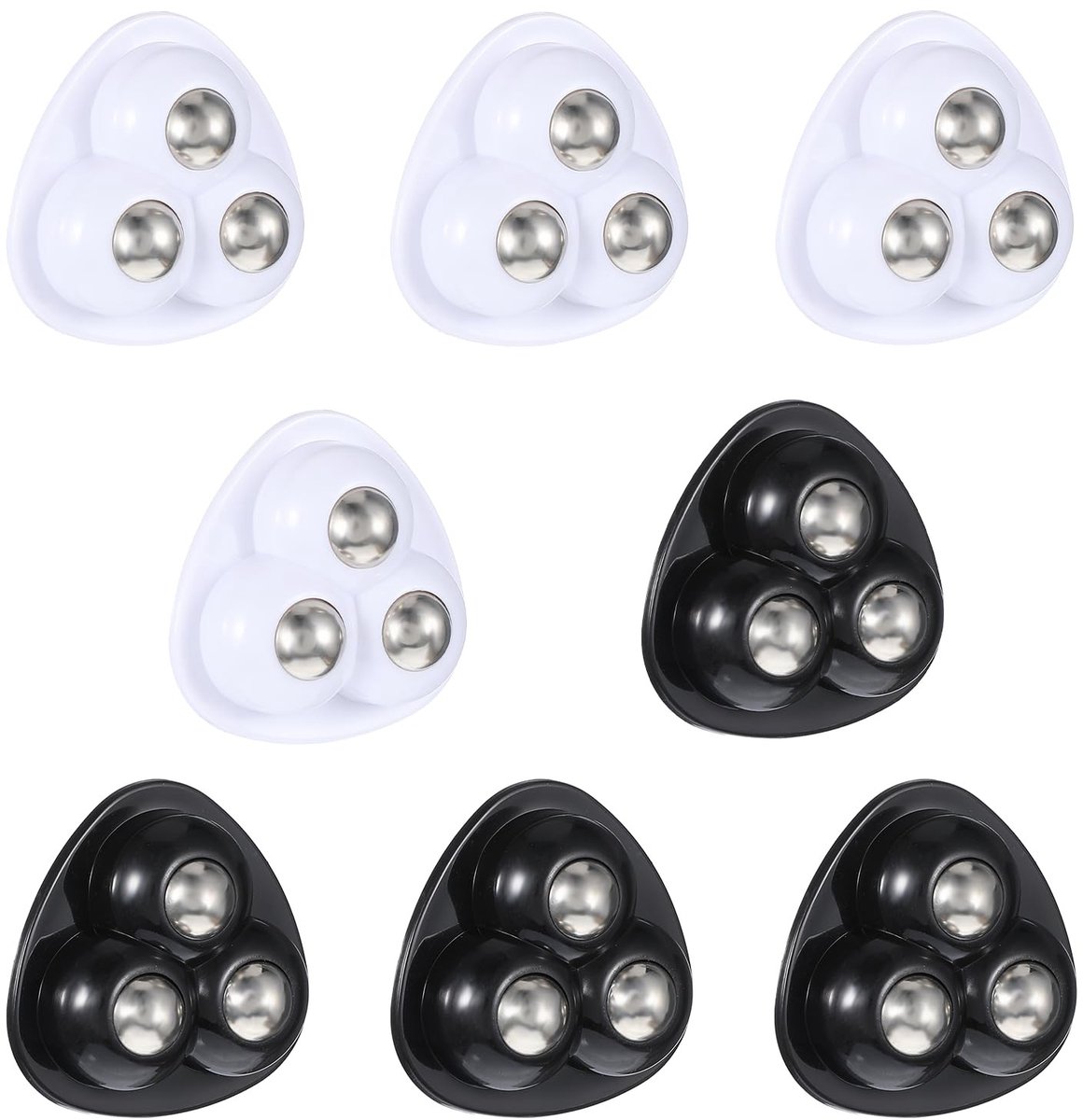Dailygoods- Casters 8 Stuks - Mini Casters - 360 Graden Casters - Universele Casters - Rollerbal Lager - Zacht en Geluidsloos - Rolwielen